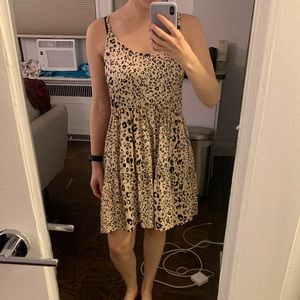 Leopard bow dress